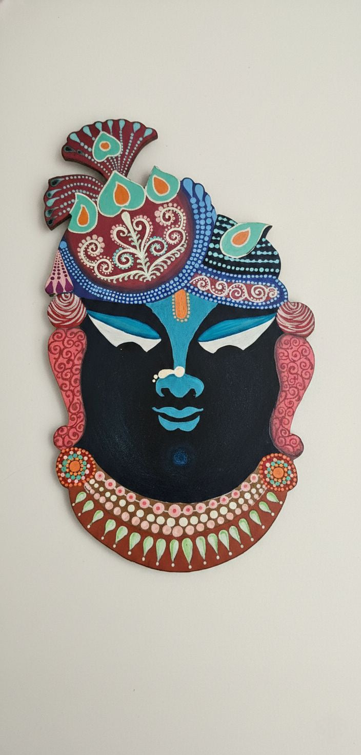 Divine Shrinathji Pichwai Wall Art - Hand-painted Vibrant Ethnic Wall Decor