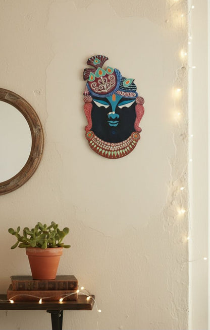 Divine Shrinathji Pichwai Wall Art - Hand-painted Vibrant Ethnic Wall Decor