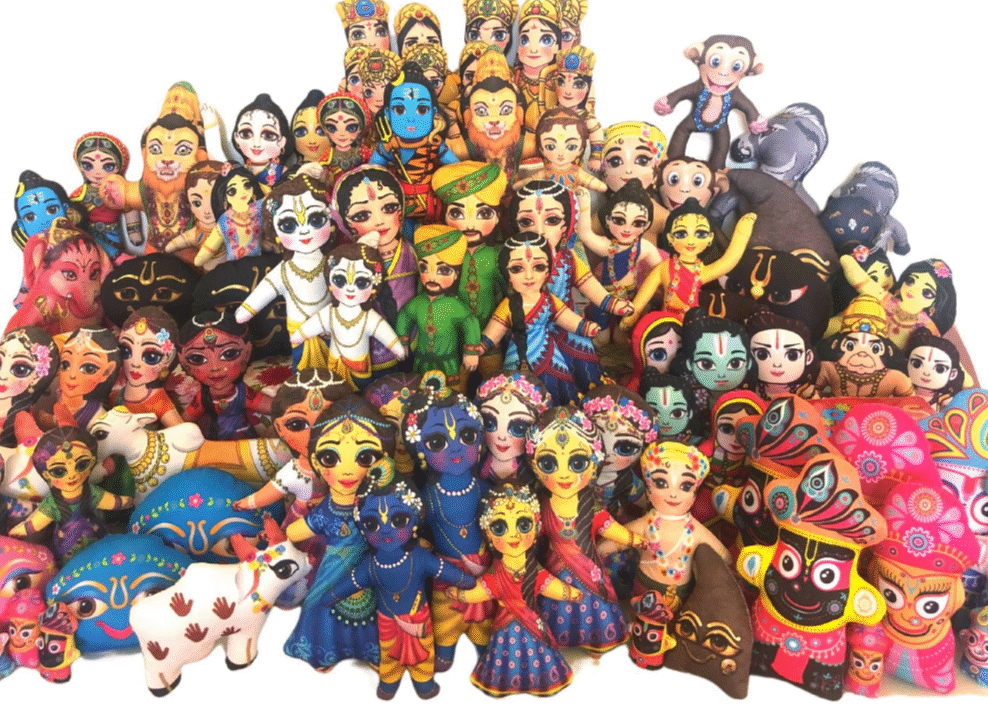 Krishna Dolls, Hindu Gods and Vrindavan Characters Soft Toys