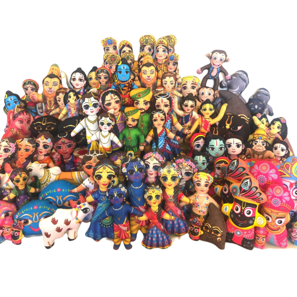 Krishna Dolls, Hindu Gods and Vrindavan Characters Soft Toys